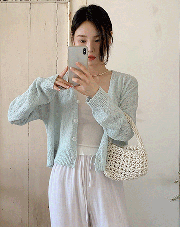 shopperland-[기획]썸머 보카시 부클 니트 가디건 (4color)♡韓國女裝外套