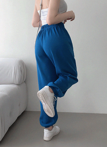 melting blue-[8컬러/여름조거]바츠 밴딩 하이웨스트 조거 트레이닝 팬츠(아이/레드/핑크/블루/그린/그레이/차콜/블랙)♡韓國女裝褲