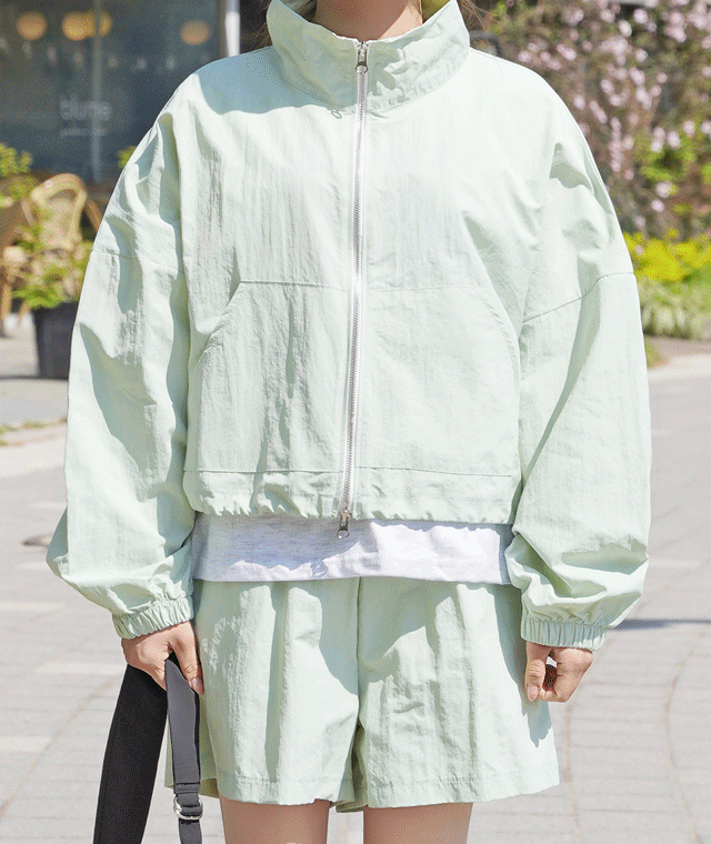 kikiko-투웨이집업반바지세트♡韓國女裝套裝
