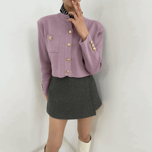 basico - 골드버튼 숏가디건♡韓國女裝外套